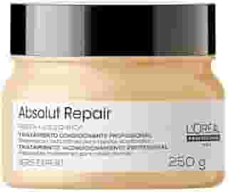 L'Oréal Professionnel Serie Expert Absolut Repair, Máscara de Reparação Intensiva para Cabelos Danificados e Finos com Quinoa Dourada, Reconstrução Instantânea e Brilho Intenso, 250g