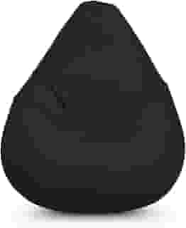 Puff Pera Vazio Gigante Eventos Decoração Quarto Sala Almofadão Conforto (Preto)