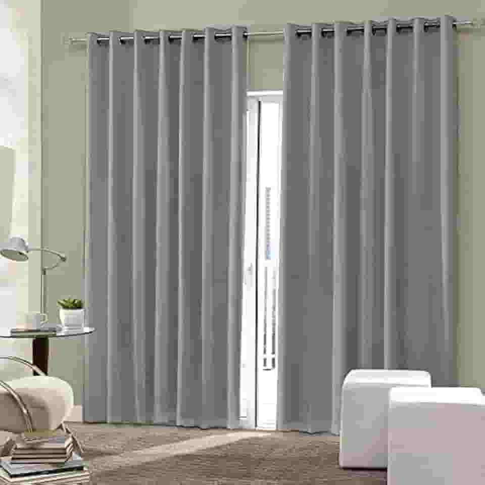 Cortina Blackout Sala/Quarto em Tecido 200 x180 Cinza | Admirare