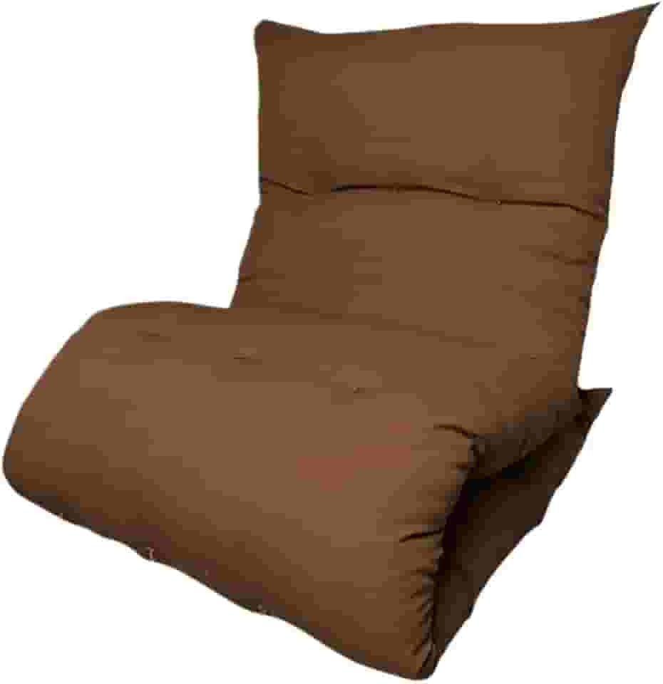 Almofada Futon Dobrável 170x60x9cm Colchonete Multiuso Chão Sofá Visita Meditação Macia(Marrom)