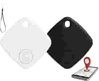 Kit 2 Mini Rastreadores GPS e Localizadores Satélite | Smart Tag Bluetooth com Acelerômetro, Orador Integrado, Compatível Find My – Para Mala, Pet, Carro e Moto