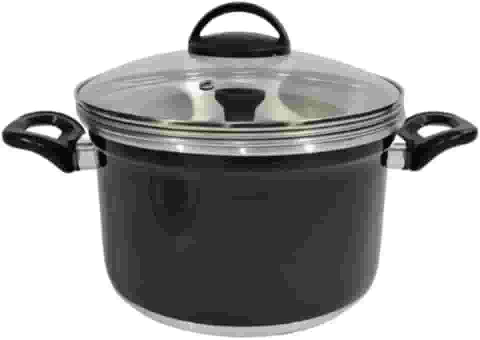 Panela Multiuso 3em1 - Banho Maria Preto C/Tampa Vidro