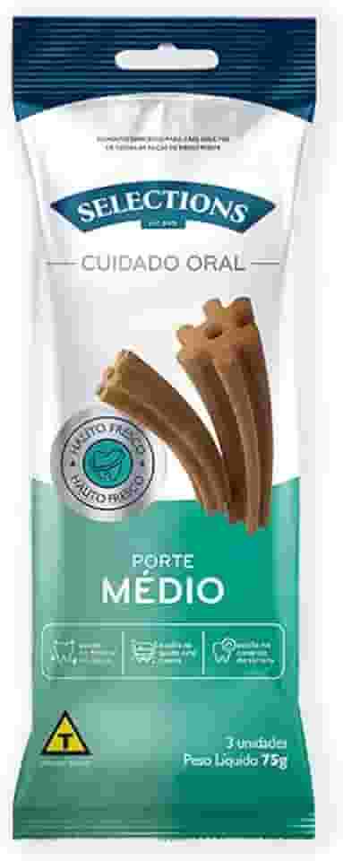 Petisco Selections Cuidado Oral Médio para Cães - 75 g