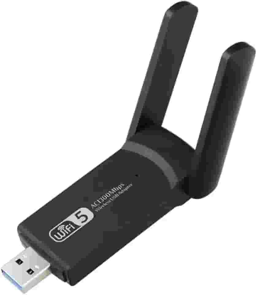 Adaptador WiFi USB 3.0 Dual Band AC1300 – Receptor Wireless Portátil 2.4GHz e 5GHz com MU-MIMO, Alta Velocidade 1300Mbps Duas Antenas