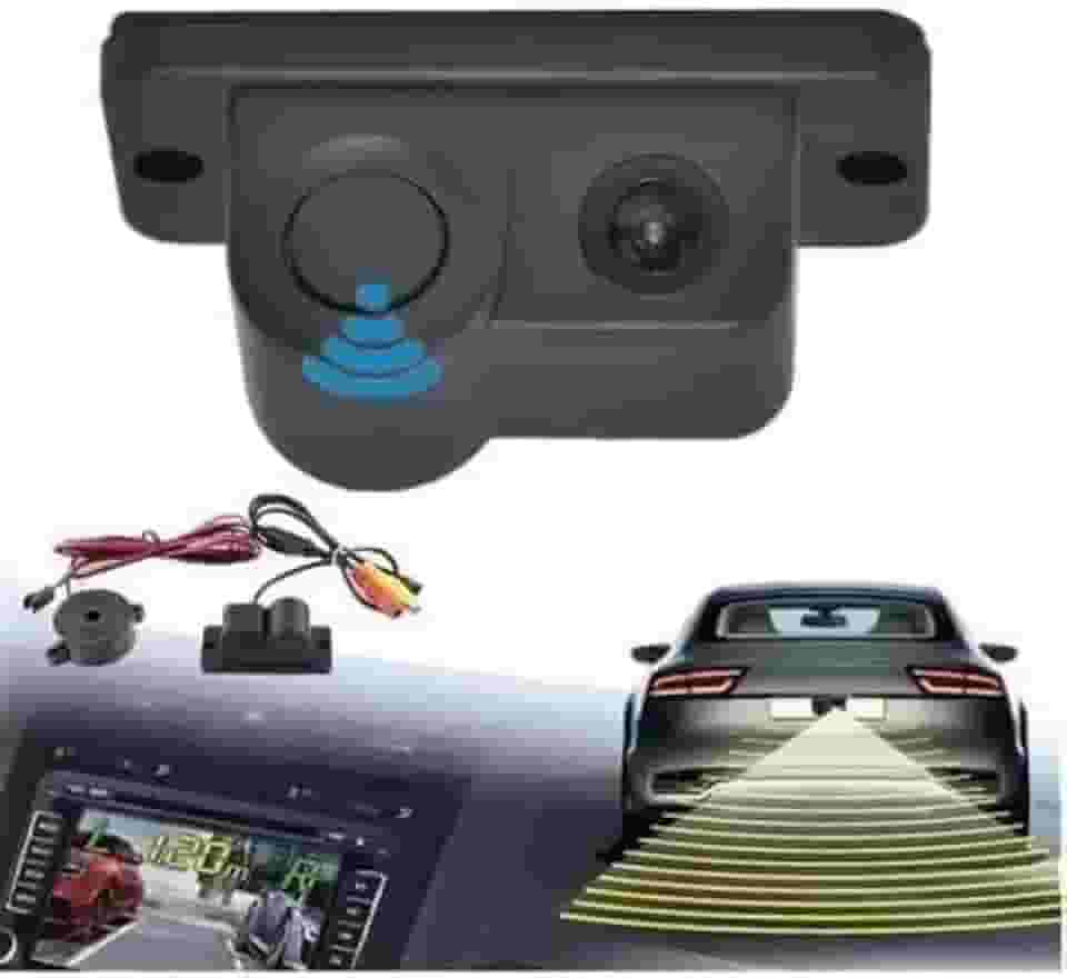 Câmera de Ré com Sensor de Estacionamento, 720p, 70° Ângulo de Visão, À Prova D'água