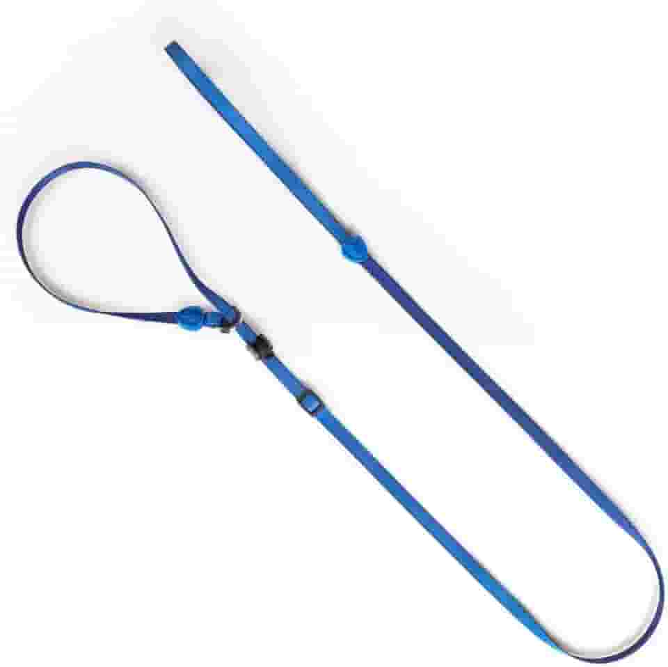 FreeFaro - Guia Unificada 2M Total Blue | 2 em 1 (Guia e Coleira), Poliéster Flexível e Resistente, Acabamento em Couro Sintético, Ajustável – Tamanho Único - Azul