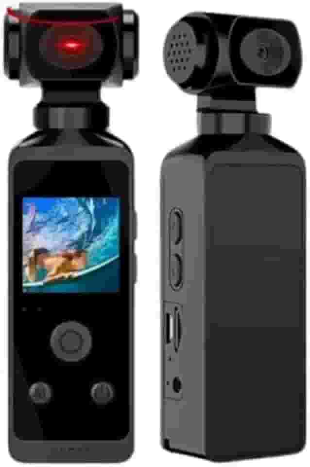 Câmera de ação HD 5K de bolso 270 ° Mini câmera esportiva wi-fi rotativa com estojo à prova d'água para capacete, gravador de motorista de bicicleta de viagem