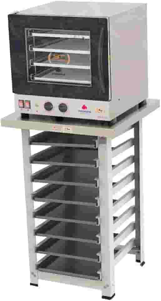 Kit - Forno Turbo Prp-004 127v Preto + Bancada Mes-004 + 8 Assadeiras - Progás