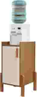 Armario Balcão Fruteira Suporte Multiuso Para Galão Filtro De Agua Bebedouro Com 1 Porta Para Galão Reserva Vazio Em Mdp (Cedro/Off White)