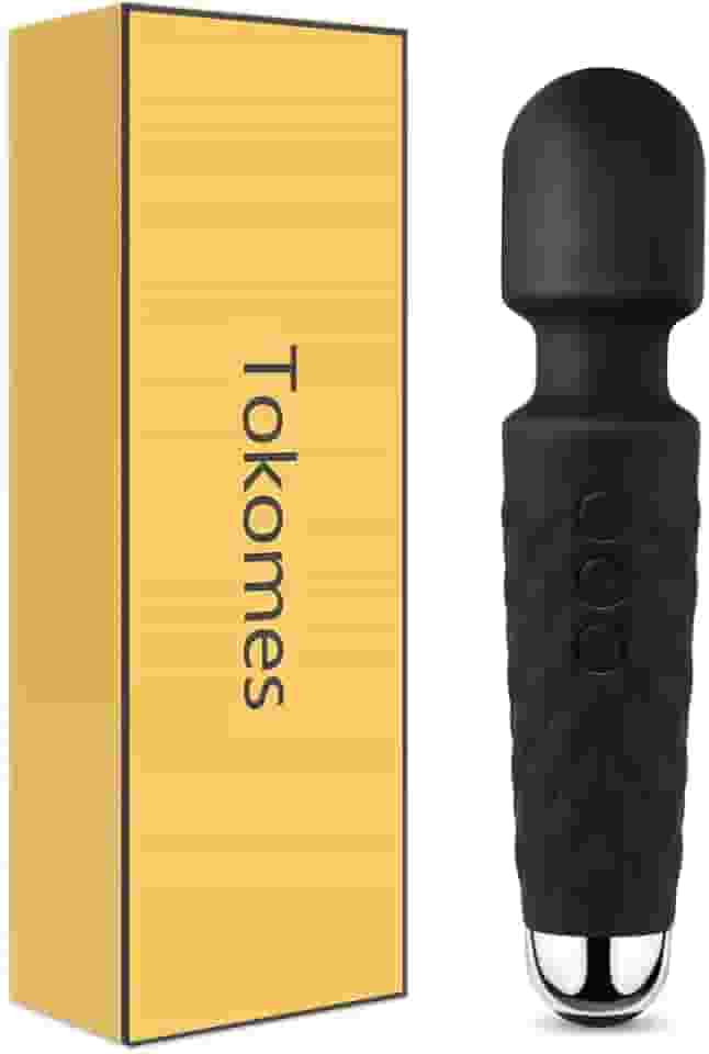 Massageador Power Wand sem fio, à prova d'água, USB, recarregável, com 10 velocidades poderosas, 20 modos de vibração, mini frequência para dores musculares e recuperação esportiva