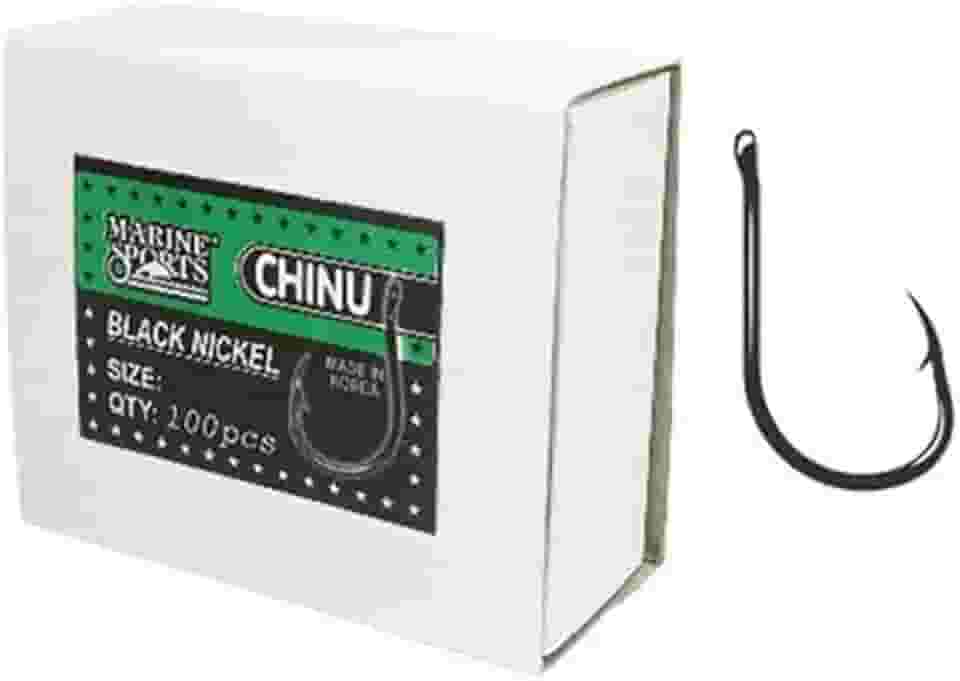 Anzol Chinu Nº 3 Black Nickel Marine Sports - 100 Peças
