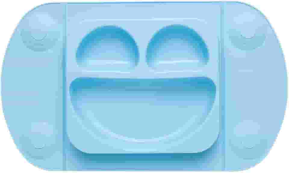 Mimo Style Prato de Silicone Portátil para Bebê Rosa com Ventosas Fixadoras, Compatível com Cadeiras de Alimentação Alta Higiênico e Livre de BPA - Para uma Refeição Organizada e Livre de Bagunças