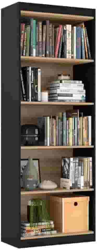 Livreiro Space Organizador Escritório Para Sala Cores (PRETO/NATURE)