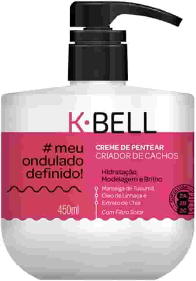 K-BELL Meu Ondulado Definido Creme de Pentear 450ml – Controle do Frizz, Definição Natural e Hidratação Intensa