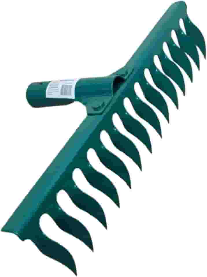 Rastelo de Ferro para Jardim, Ancinho para Limpeza de Grama e Folhas, Ferramenta para Quintal