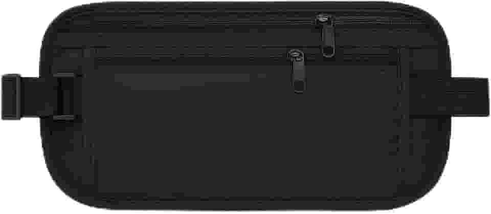 Pochete Bolsa Doleira Slim Antifurto Masculina Feminina Impermeável Porta Dinheiro Cartão Passaporte Corrida Viagem Bike Cinto Elástico Ajustável Minimalista