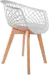Cadeira para Mesa Sala de Jantar Moderna Madeira Web Wood Branca
