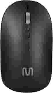 Mouse Sem Fio Slim Bluetooth e USB 1600dpi 4 Botões + Pilha Inclusa Preto Multi - MO331