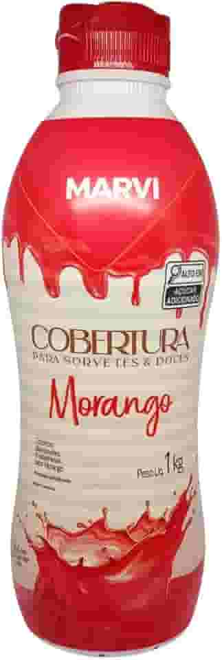 Cobertura para Sorvete Morango 1kg - Marvi