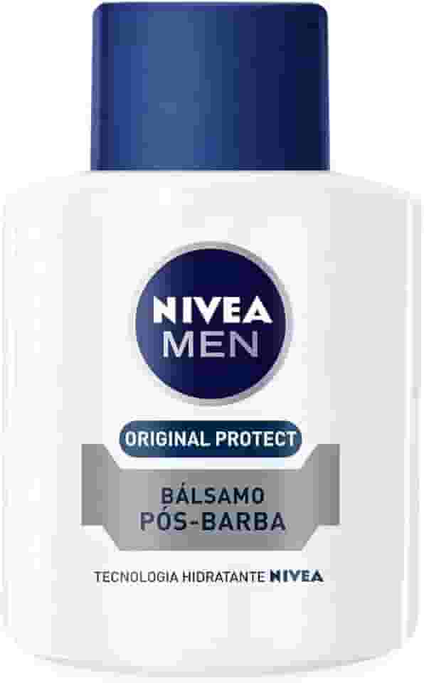 NIVEA MEN Bálsamo Pós Barba Original Protect 100ml - Atua na recuperação da pele, cuidado e hidratação, fórmula leve, com Aloe Vera e Glicerina, sensação de alívio imediato