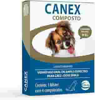 Ceva Vermífugo Canex Composto para Cães, 4 Comprimidos, multicolorido