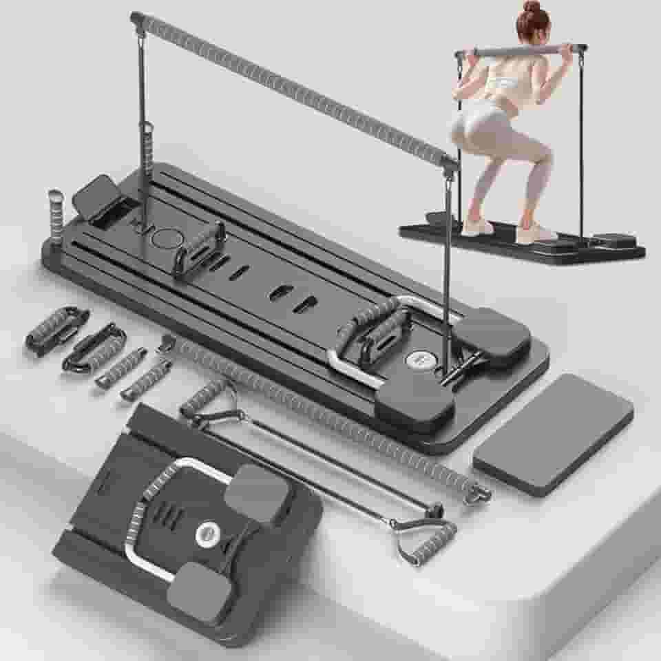 Prancha Para Pilates e Abdominal Multifuncional 9 em 1 | Treino Completo, Dobrável, Portátil