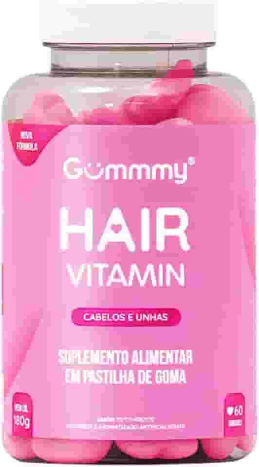 Gummy Hair original com 60 gomas Hair skin nails cabelos pele e unhas crescimento e força