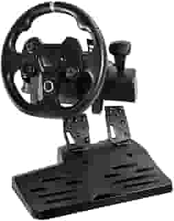 Warrior- JS090 Artaxes Volante Gamer com Force Feedback e Pedal