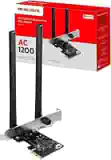 Placa de rede Wi-Fi 5 Sem Fio PCI Express AC1200 MA30E Com Bluetooth 5.0 I Adaptador Wi-Fi 5 para PC Compatível Com Windows 10 e 11 I Melhor Placa para Jogos Alta Velocidade Internet Baixa Latência