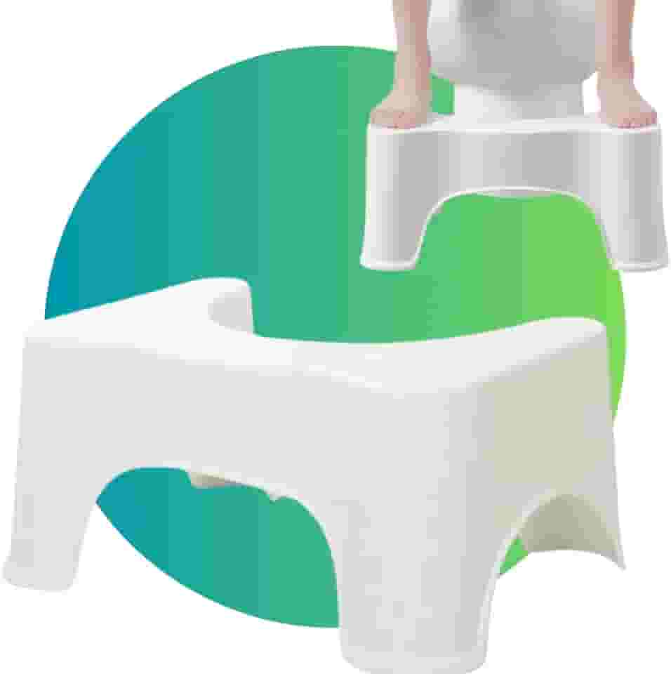 AM IMPORT Banquinho Banco Multiuso Para Vaso Sanitário Cocoras Auxiliar Posição Evacuação Apoio Pés