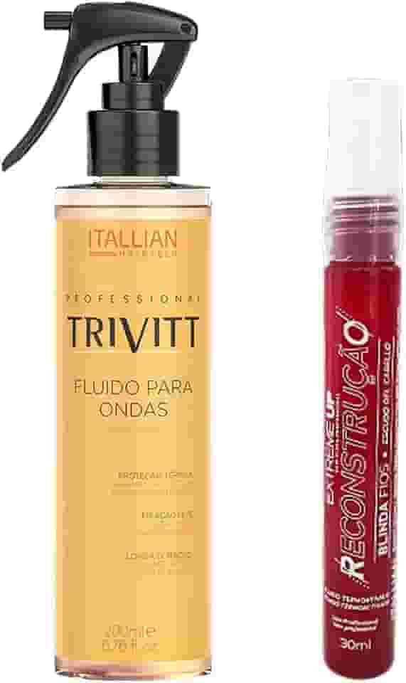 Itallian Hairtech, Kit Fluido Para Ondas 200ml + Blinda Fios 30ml
