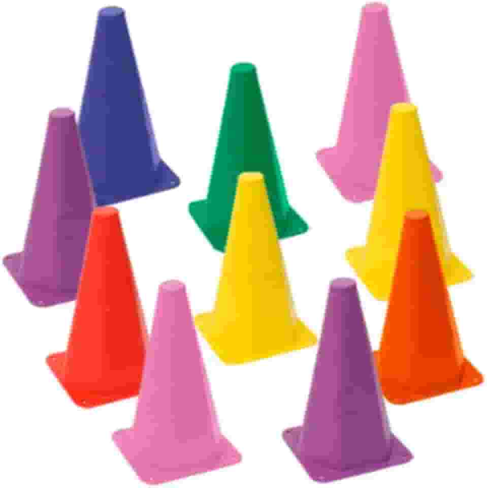 Kit 10 Cones Demarcatorio Treino Agilidade Futebol Futsal