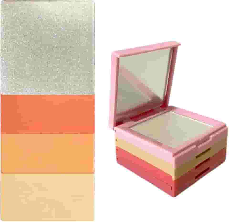 Bobbi Rara Quarteto 4 em 1 com Blush Contorno Iluminador e Pó Textura Suave Acabamento Natural (Cor 1)