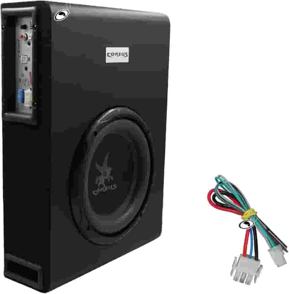 Caixa Slim Amplificada 8'' Wrms, Corzus, Cxs200S, Caixa de Som Automotivo e Alto Falante, Preto, 100 X 290 X 400 Mm