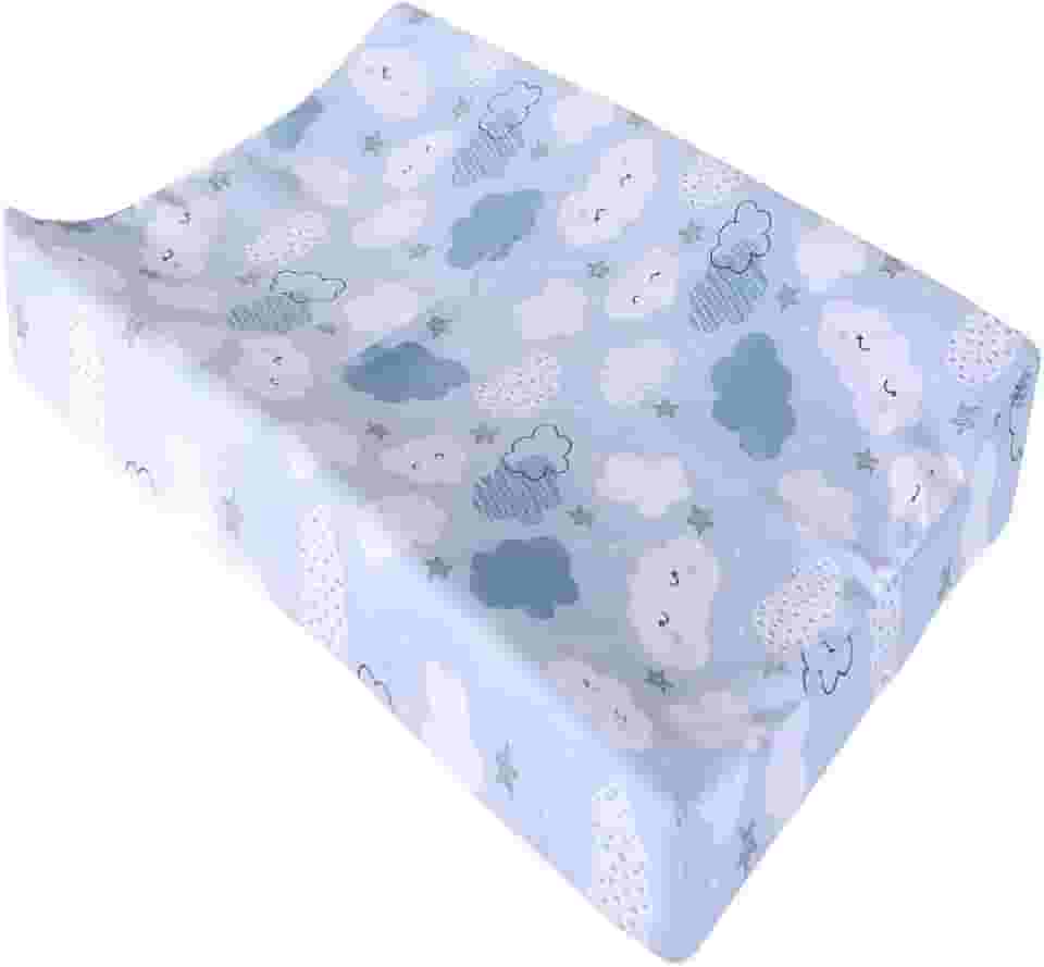 Trocador Anatômico Impermeável Troca Fralda Bebê Menino Menina para Cômoda e Berço (Nuvem Azul)