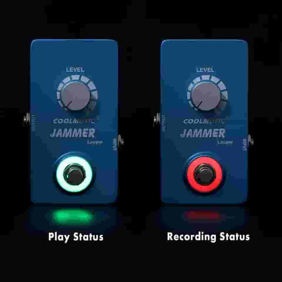 COOLMUSIC Pedal Looper A-LP01 Jammer para Guitarra Elétrica Baixo 10 Minutos de Looping Unlimited Overdubs