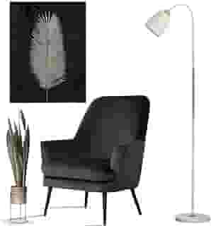 Luminária Abajur De Chão Pedestal Articulada Flexível 1,60m Escritório Estilo Clássica Iluminação Direcionável, Design Sofisticado e Máximo Conforto Visual (Branco Claro)