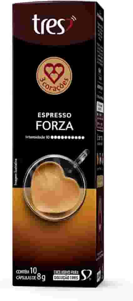 Cápsula de Café Espresso Forza 3 Corações 10 unidades