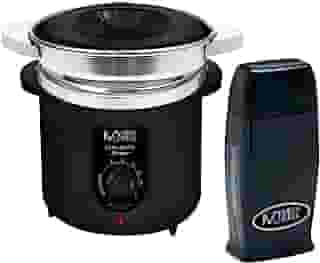 Kit Depilação Termocera 400gr Com Refil Preta + Aquecedor de Cera Roll-on Preto Mega Bell