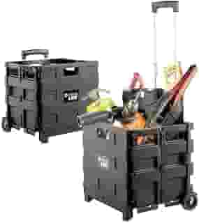 Carrinho Cesto Compras Portátil Multiuso Dobrável Artiko Lev