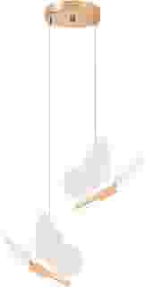 Lustre Pendente LED Two Butterflies, Luminária Pendente Ouro Com Temperatura Tricolor, 3000K-6000K