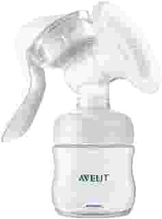 Philips Avent Extrator de Leite Manual, Extração fácil com tecnologia de Movimento Natural, almofada de silicone, frasco Pétala 125ml, SCF430/03