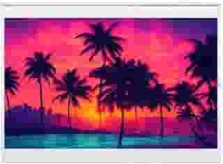 Tela de Projeção MIAMI Dobrável, 70 Polegadas, 1,40 X 1,00 Branco Fosco, para Projetor, Datashow, Festas e Eventos