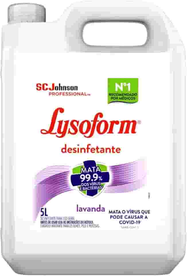 Lysoform Lavanda, Desinfetante Líquido, Limpeza Casa, 5L