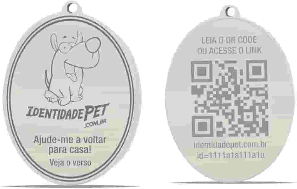 Furacão Pet Médioalha Identidade Pet Para Cães