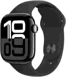 Apple Watch Series 10 GPS • Caixa preta brilhante de alumínio – 42 mm • Pulseira esportiva preta – M/G