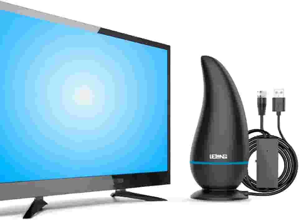 Antena Digital Interna/Externa para TV, Amplificada 25dBi, Cabo 3m, UHF/VHF/FM, HDTV