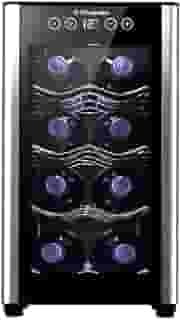 Adega ACB08 Electrolux 8 garrafas 1 Porta Preta Acabamento em Alumínio - Bivolt