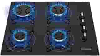 Cooktop a Gás, 4 Bocas, Mondial, Preto/Inox, Bivolt - CTG-01