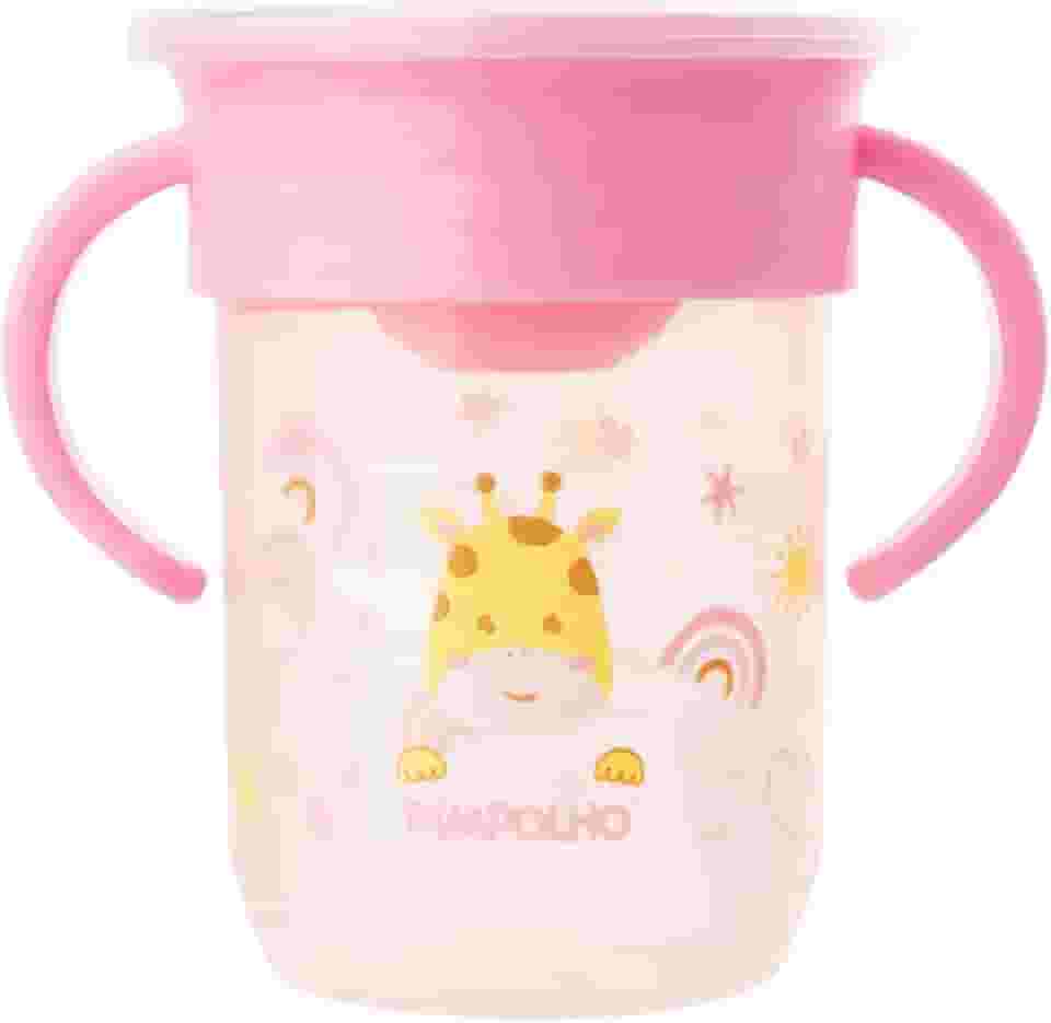 Copo Treinamento Infantil Antivazamento 360° 240ml Pimpolho (Girafa)